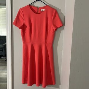 ELIZA J MIDI CORAL DRESS SIZE 8